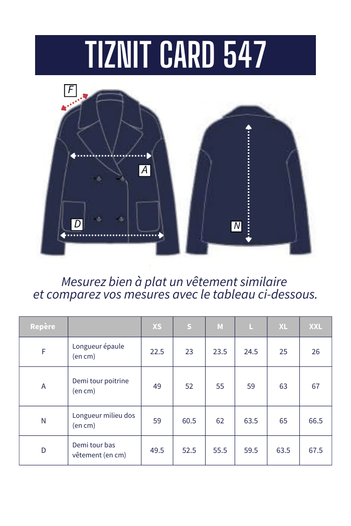 Cardigan style caban TIZNIT - Mat de Misaine