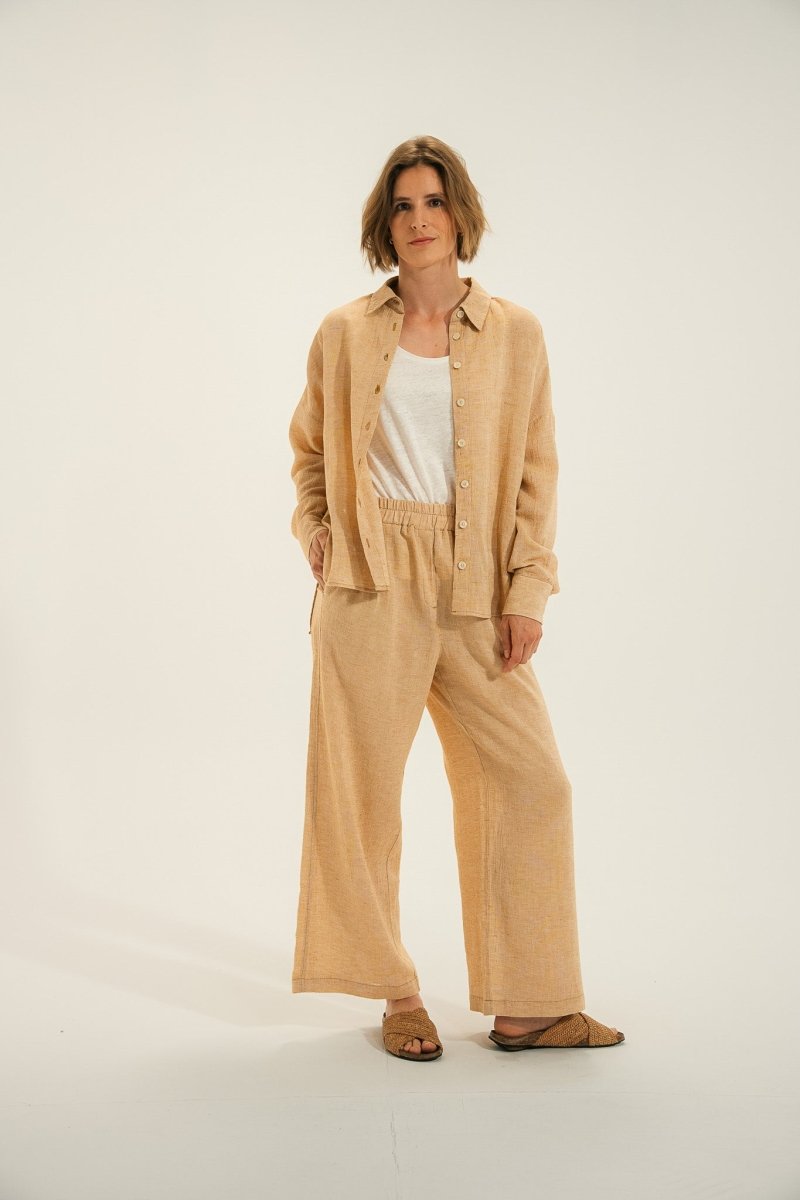 Chemise en coton et lin armuré CHARME - Mat de Misaine