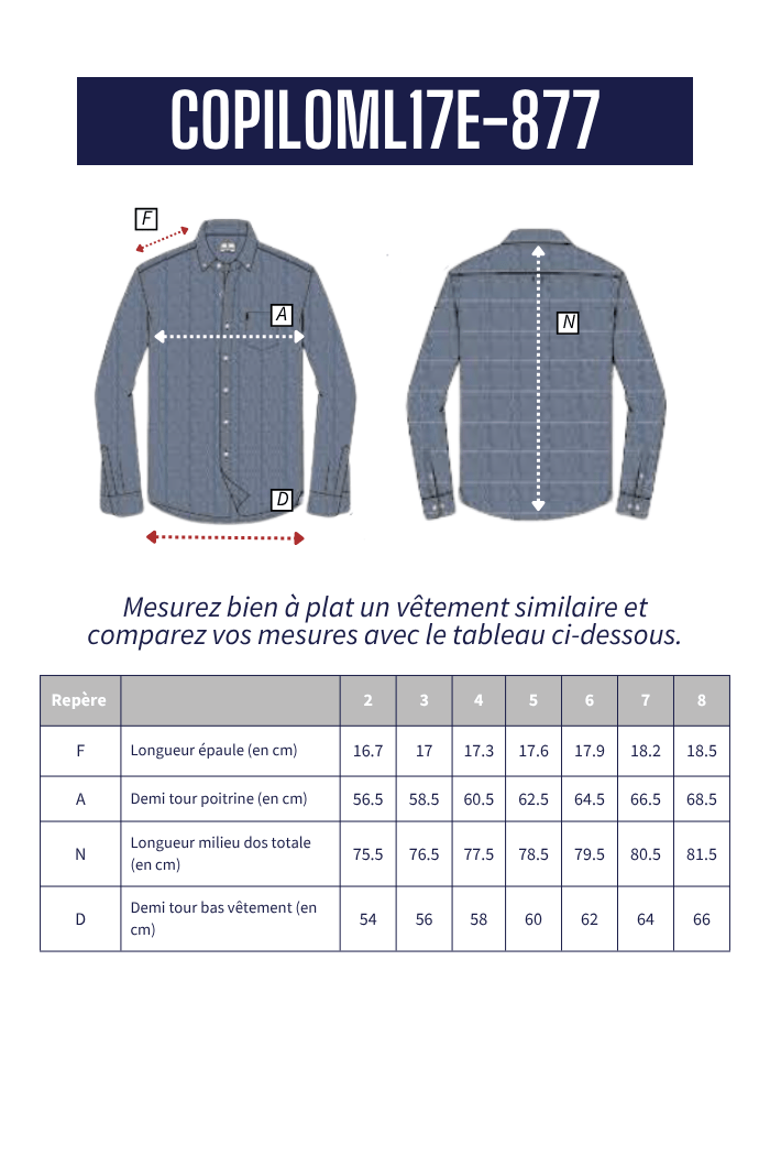 Chemise en flanelle légère COPILO - Mat de Misaine
