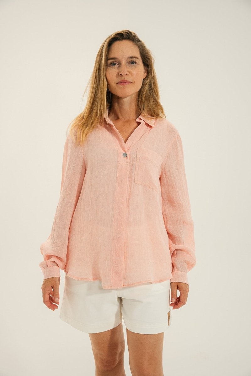 Chemise en lin gaufré CYCLADE - Mat de Misaine