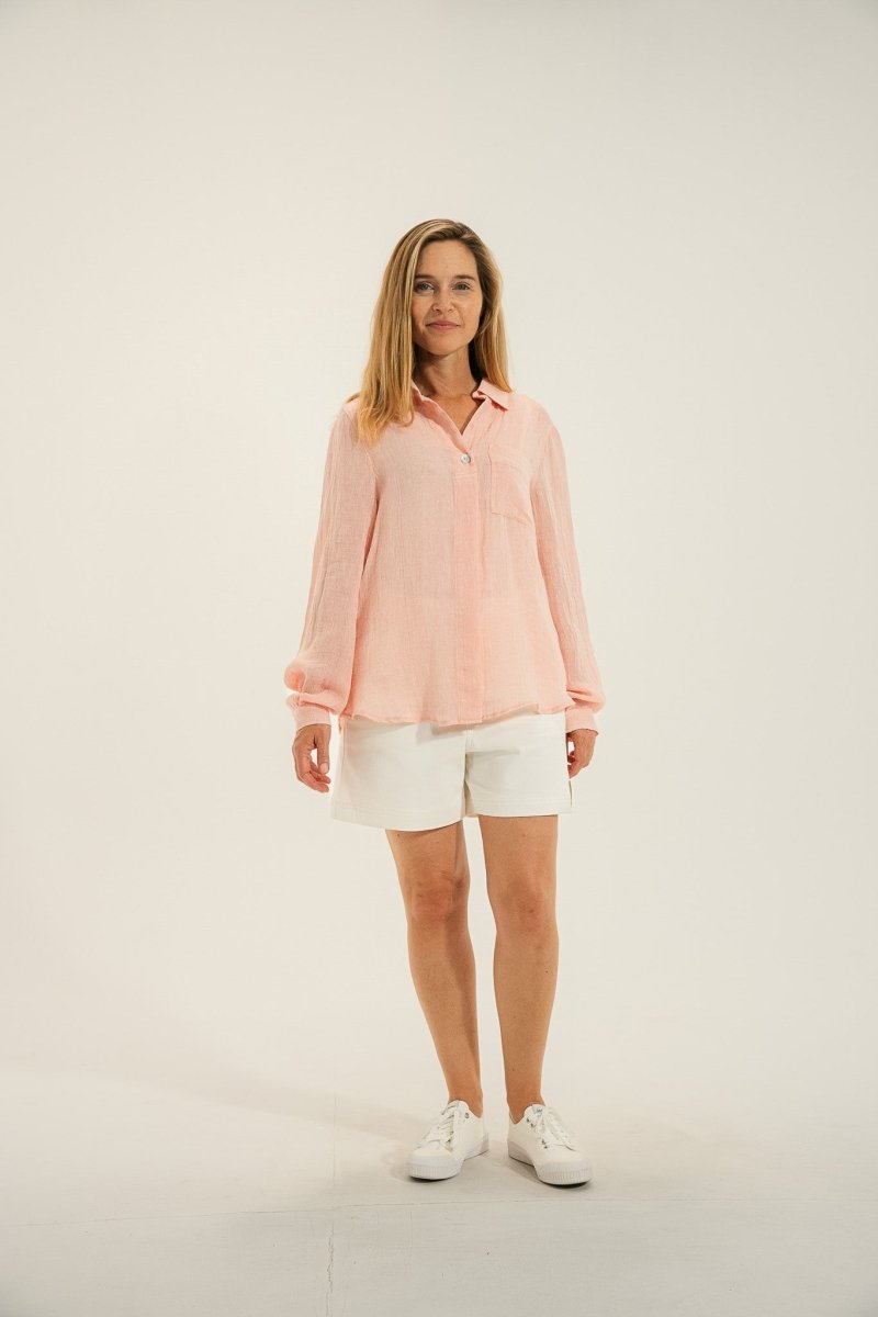 Chemise en lin gaufré CYCLADE - Mat de Misaine