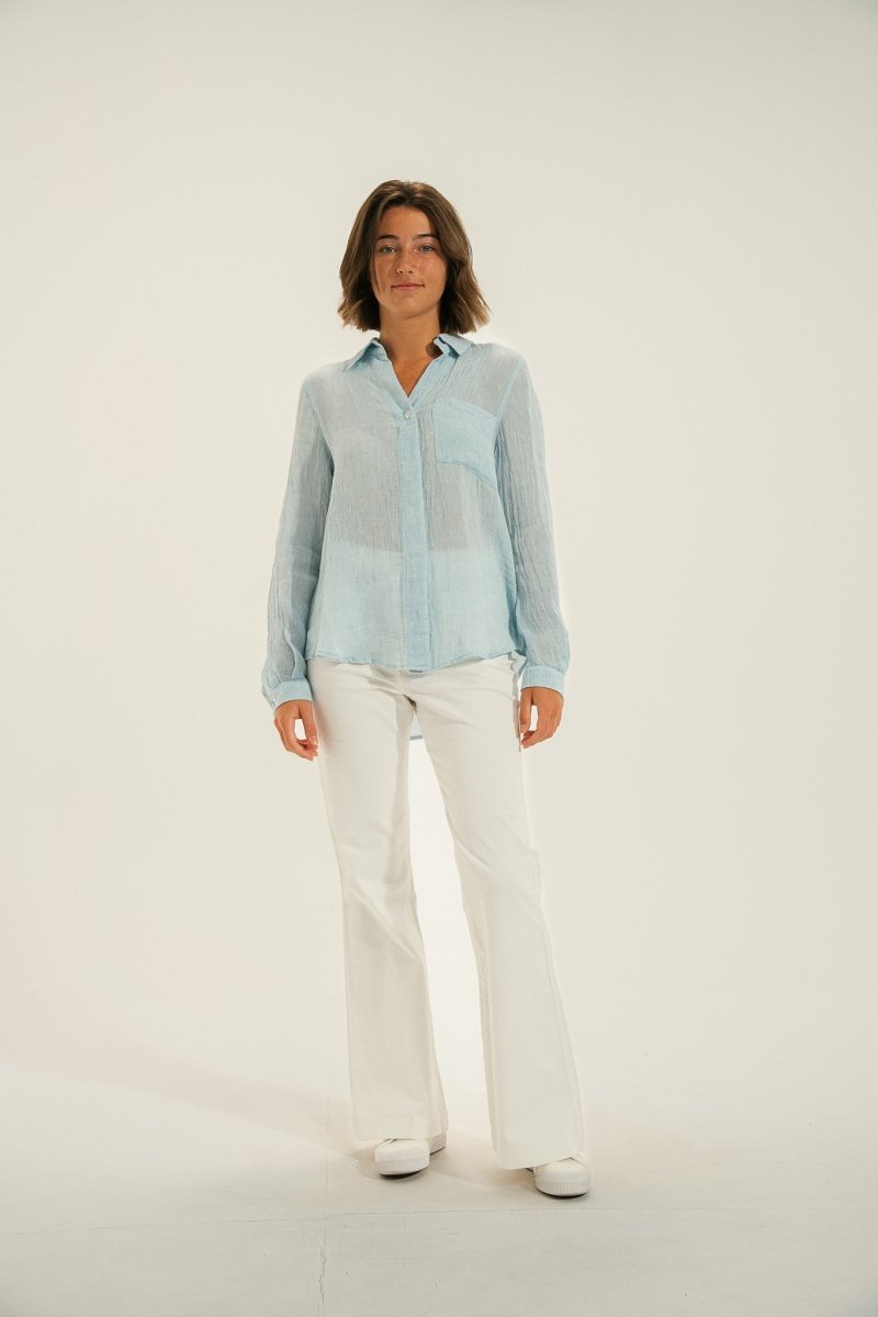 Chemise en lin gaufré CYCLADE - Mat de Misaine