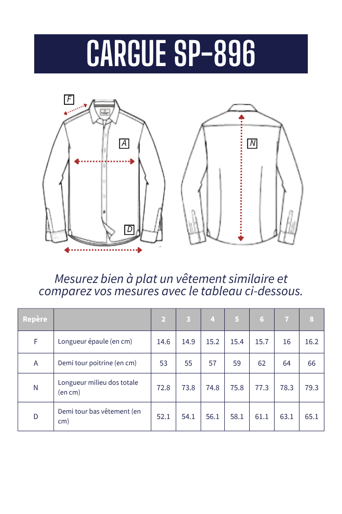 Chemise en popeline CARGUE - Mat de Misaine