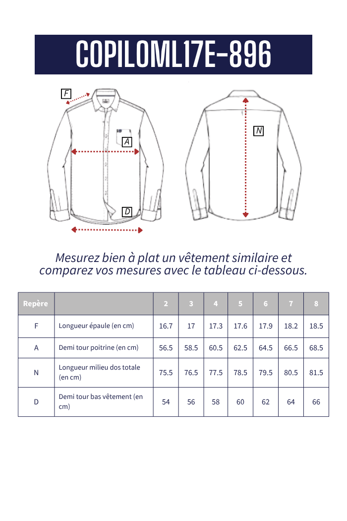 Chemise en popeline COPILO - Mat de Misaine