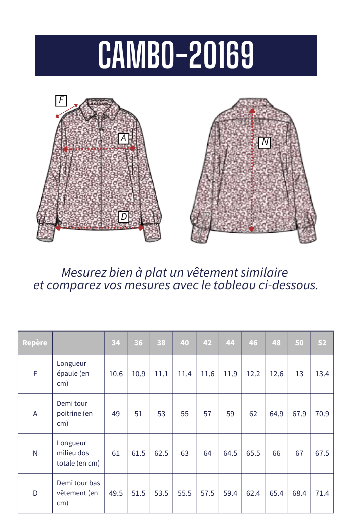 Chemise imprimé bruyère CAMBO - Mat de Misaine