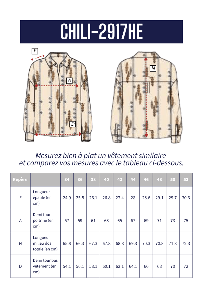 Chemise imprimée en viscose CHILI - Mat de Misaine