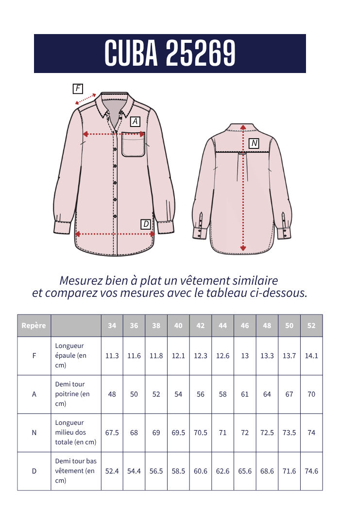 Chemise liquette CUBA - Mat de Misaine