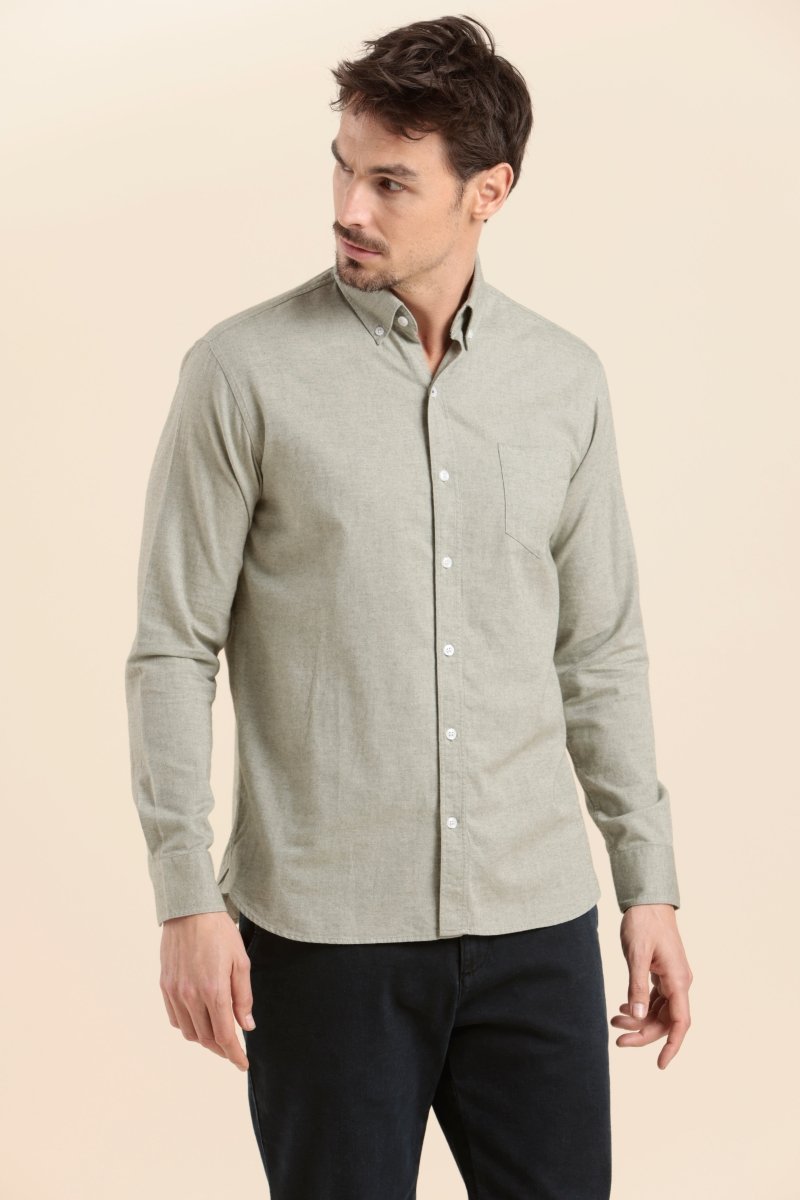 chemise manches longues homme coton - Mat de Misaine