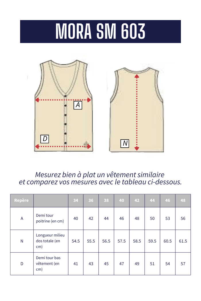 Débardeur boutonné MORA - Mat de Misaine
