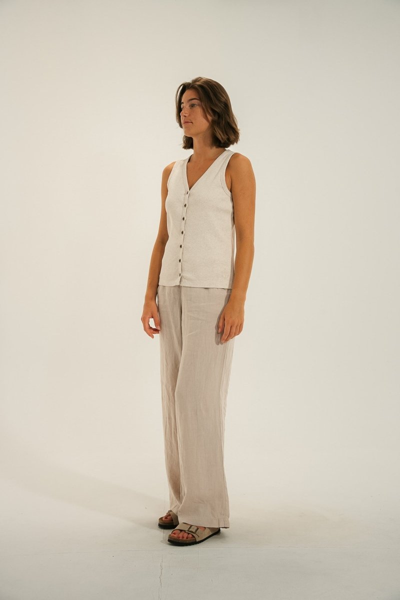 Débardeur boutonné MORA - Mat de Misaine