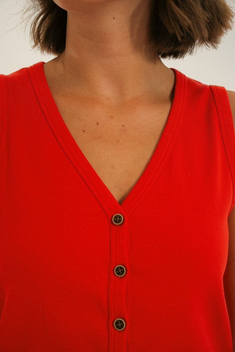 Débardeur boutonné MORA - Mat de Misaine