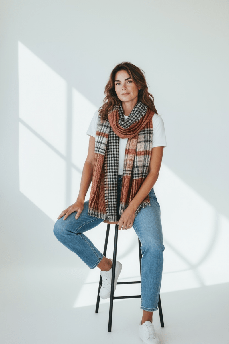 Echarpe à carreaux TARTAN - Mat de Misaine