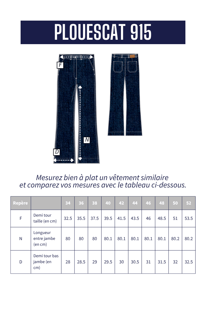 Jean flare PLOUESCAT - Mat de Misaine
