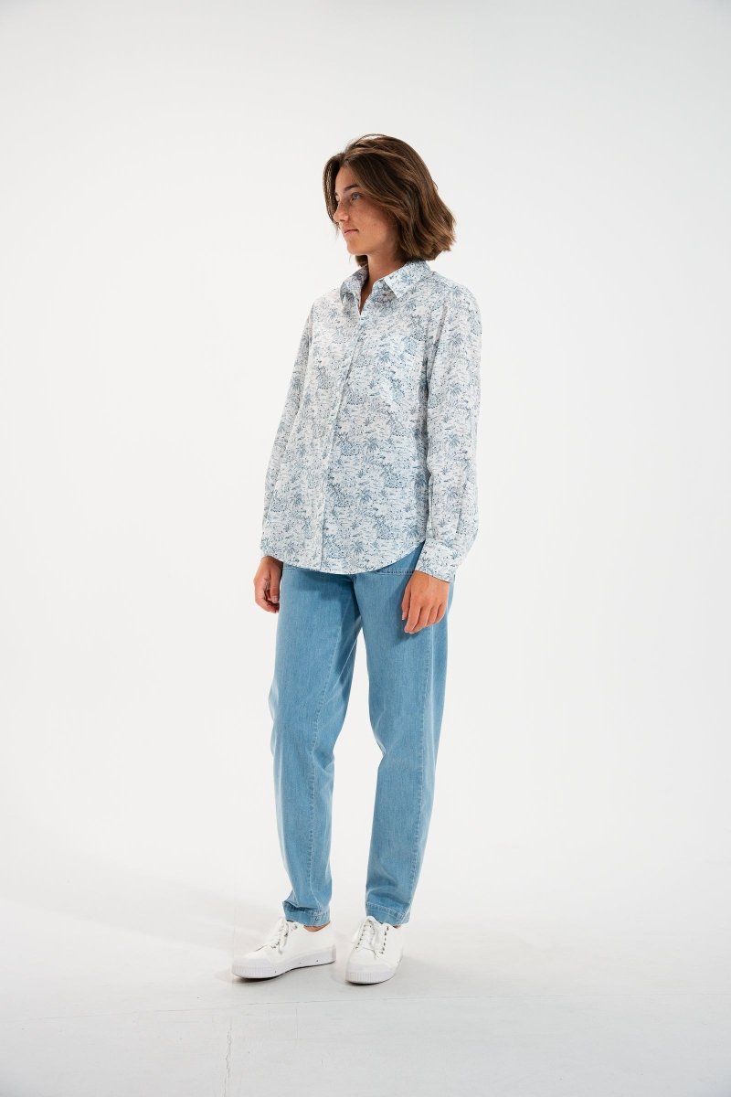 Jeans élastiquée jambe arrondie PONTY - Mat de Misaine