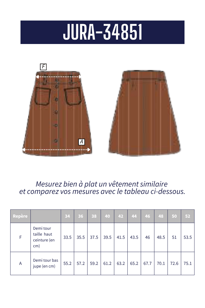 Jupe courte en velours JURA - Mat de Misaine