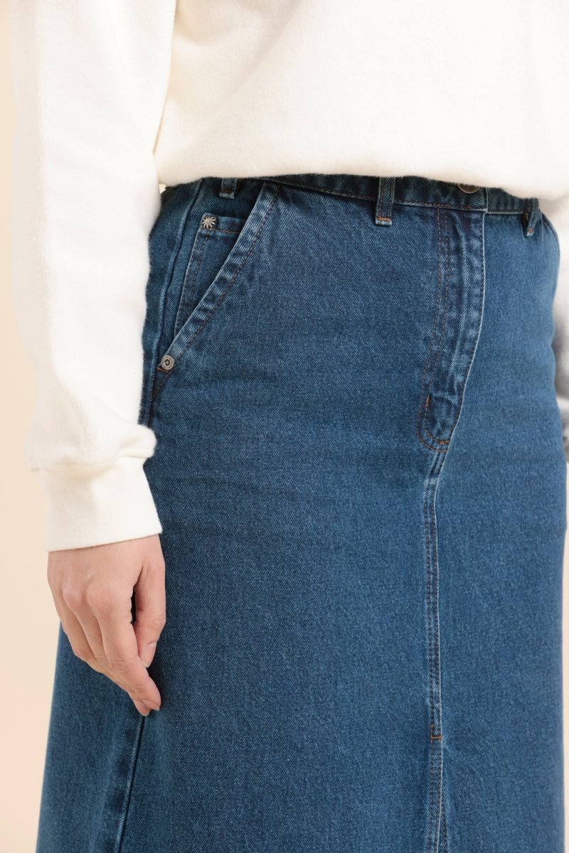 Jupe longue en denim JASPER - Mat de Misaine