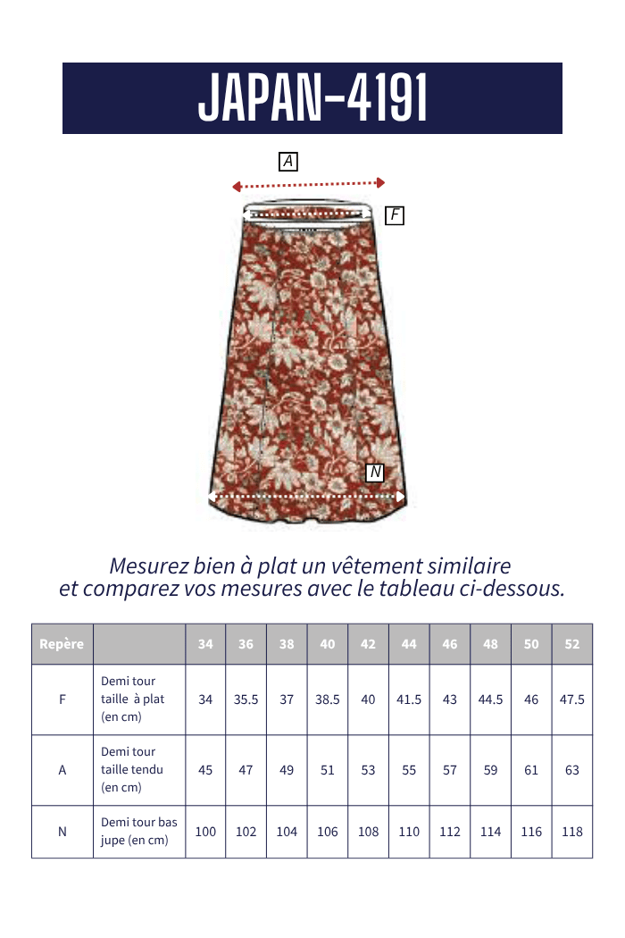 Jupe longue en viscose JAPAN - Mat de Misaine