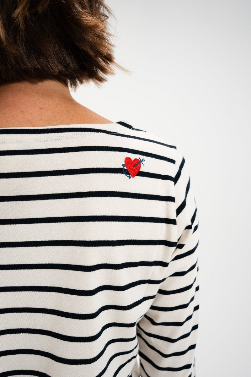 Marinière broderie cœur VENTEST - Mat de Misaine