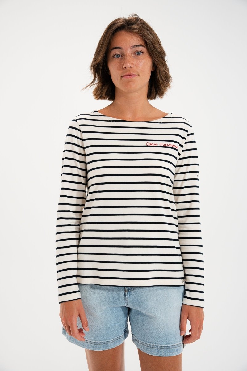 Marinière broderie cœur VENTEST - Mat de Misaine