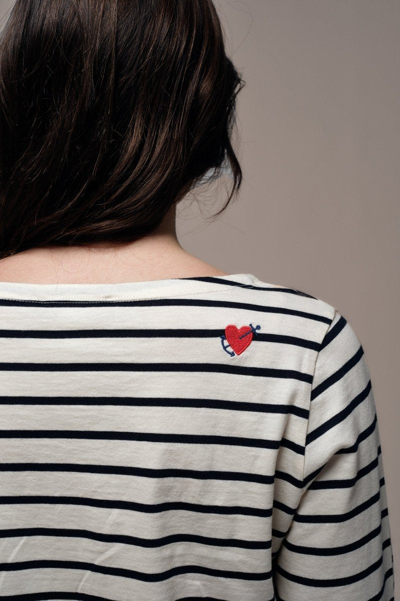Marinière broderie cœur VENTEST - Mat de Misaine