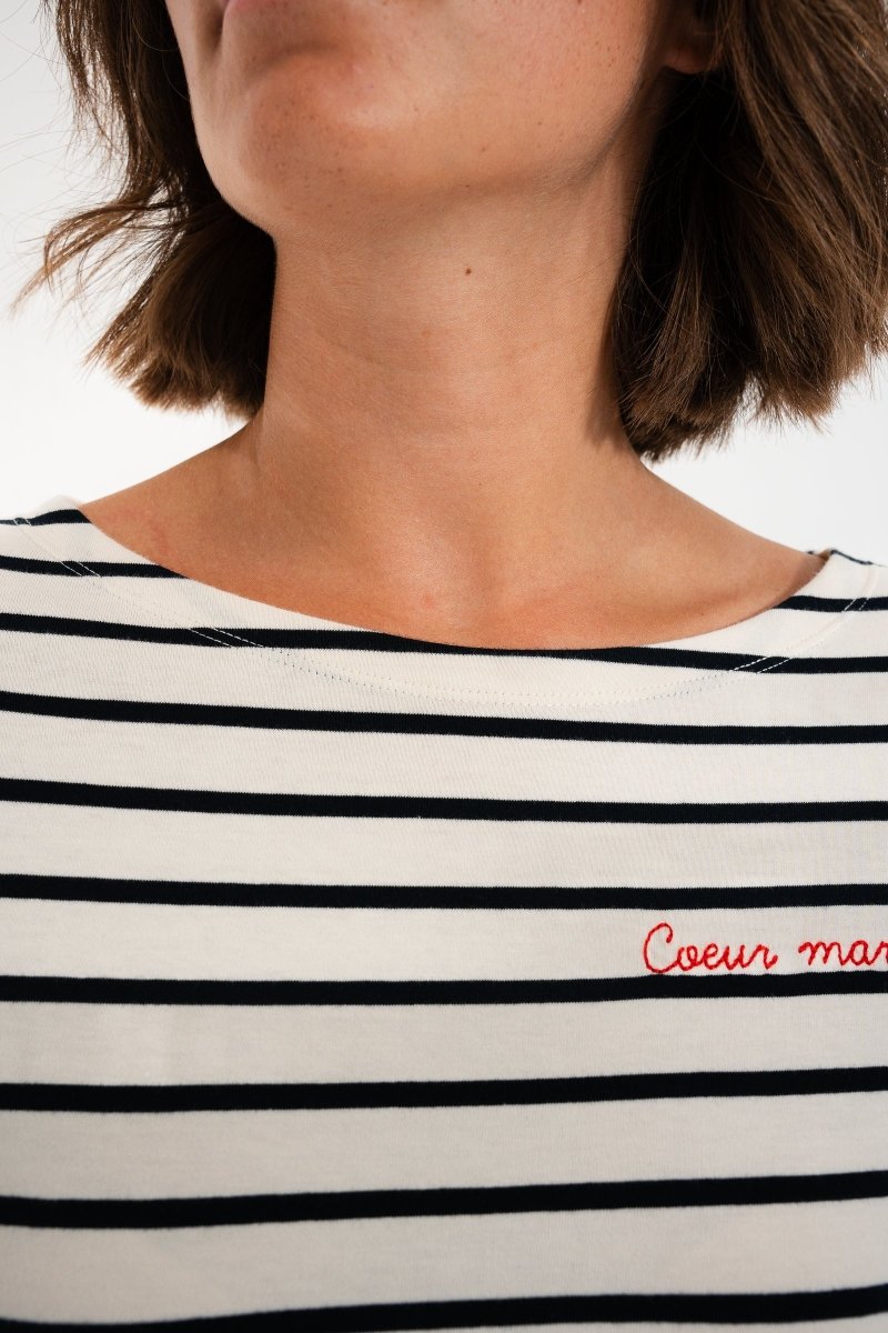 Marinière broderie cœur VENTEST - Mat de Misaine