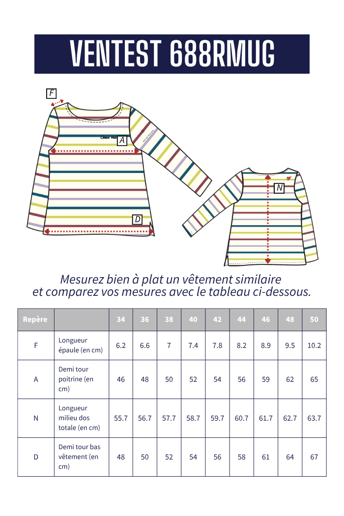Marinière broderie cœur VENTEST - Mat de Misaine