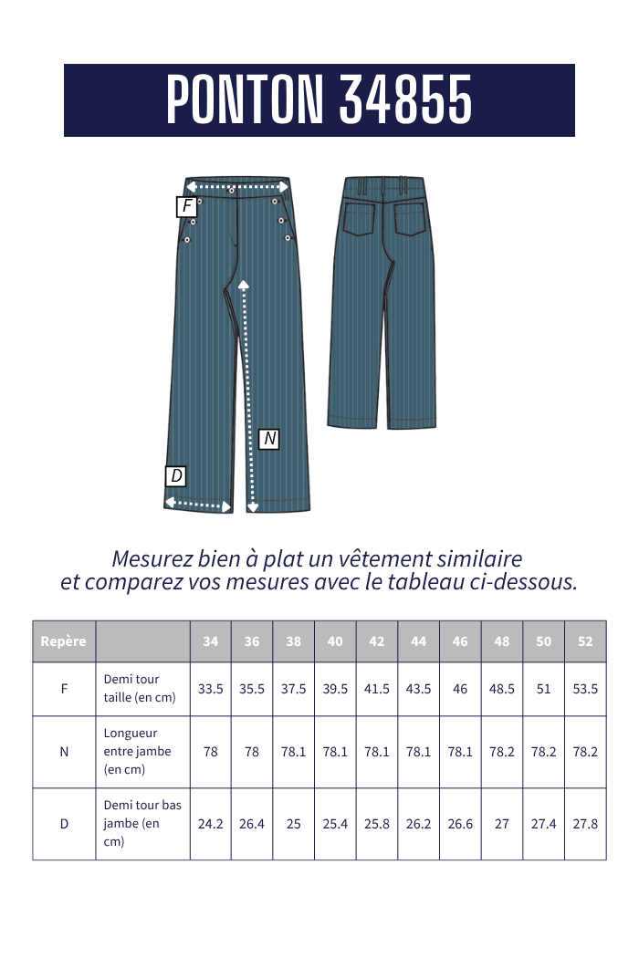Pantalon à pont PONTON - Mat de Misaine