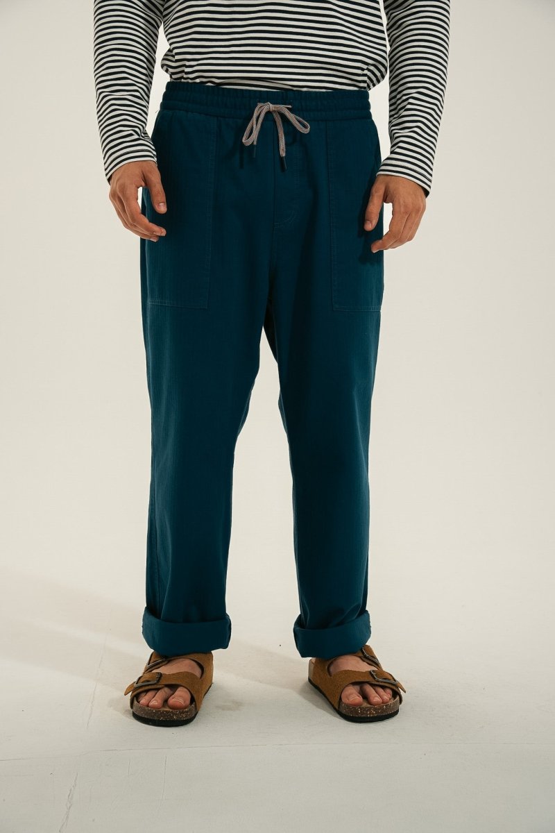 Pantalon ample à chevron PECTEN - Mat de Misaine