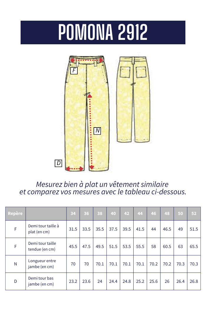 Pantalon arrondie POMONA - Mat de Misaine