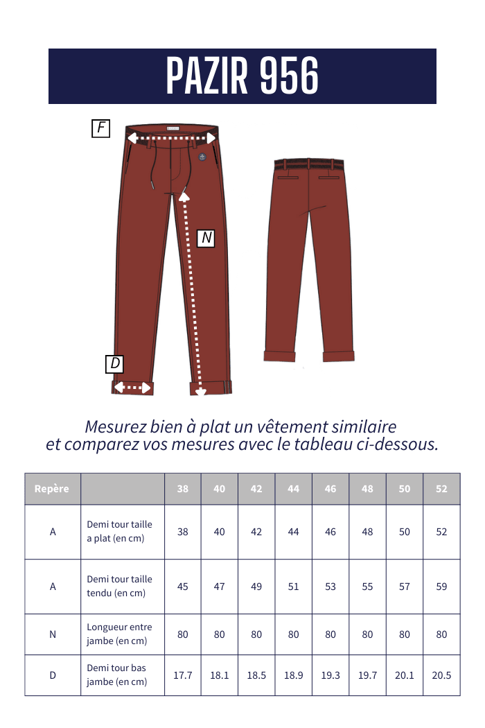 Pantalon avec lien à la taille PAZIR - Mat de Misaine