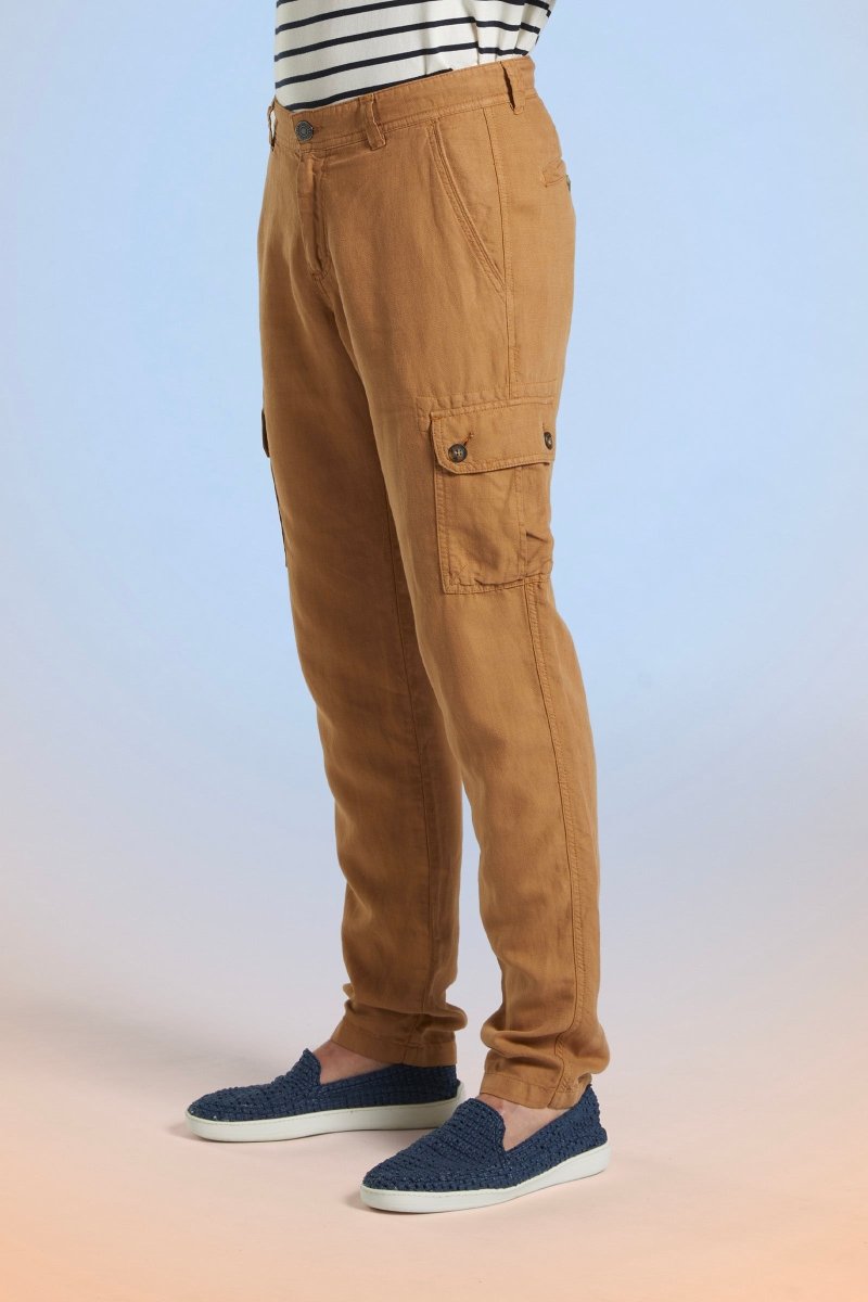 Pantalon cargo en coton/lin PINO - Mat de Misaine