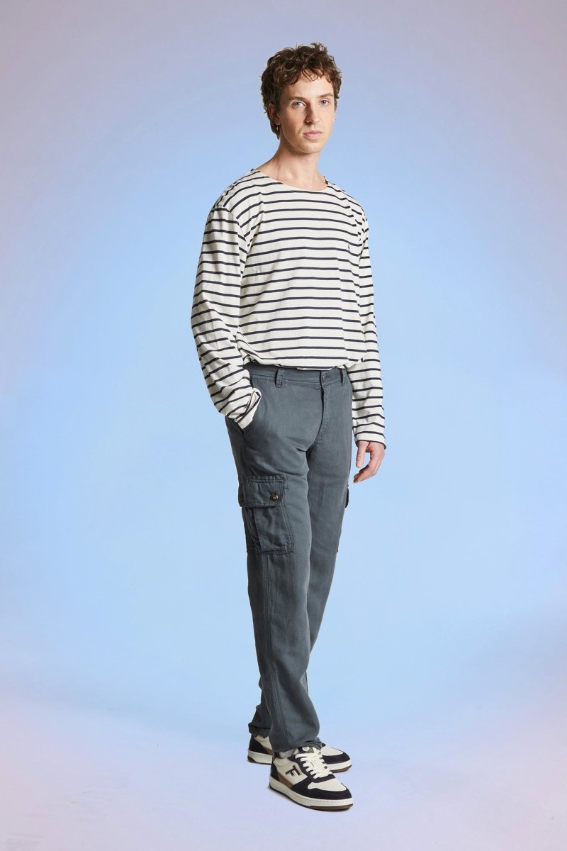 Pantalon cargo en coton/lin PINO - Mat de Misaine