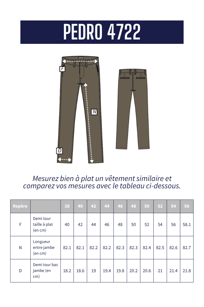 Pantalon droit PEDRO - Mat de Misaine