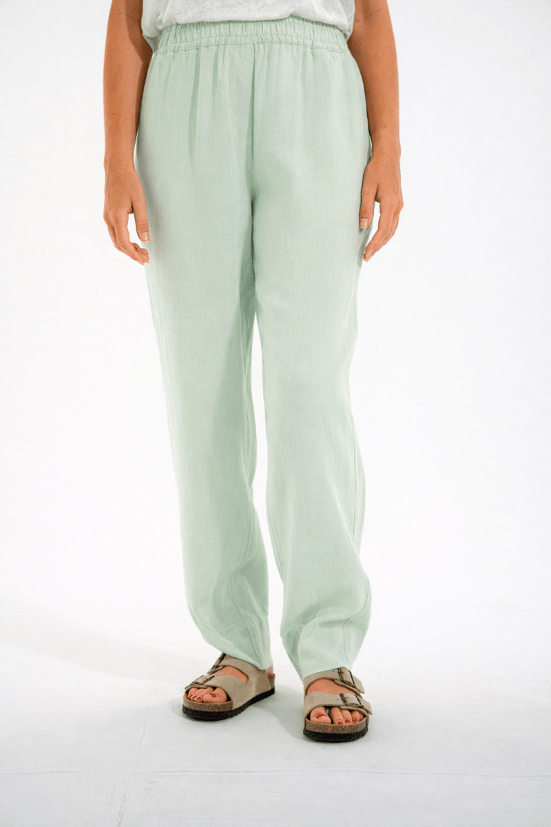 Pantalon élastiqué en lin PARIS. - Mat de Misaine