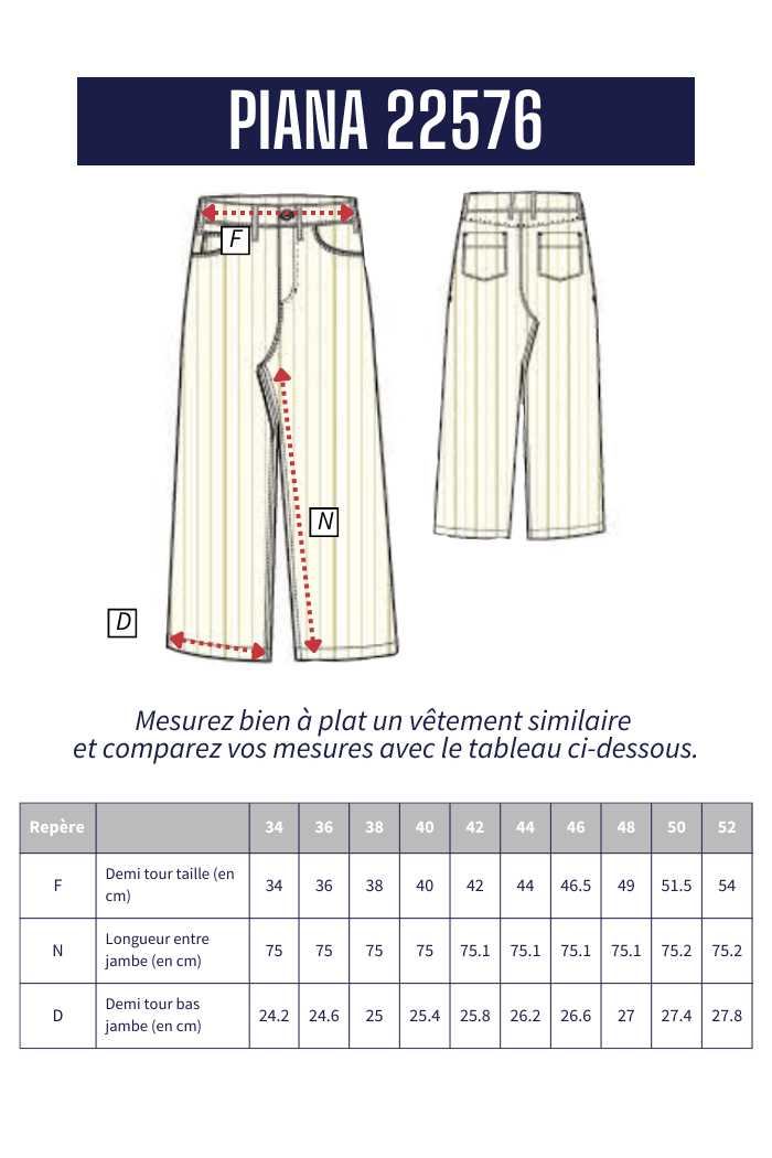 Pantalon élastiqué en lin rayé PIANA - Mat de Misaine