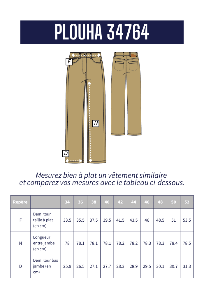 Pantalon en denim PLOUHA. - Mat de Misaine