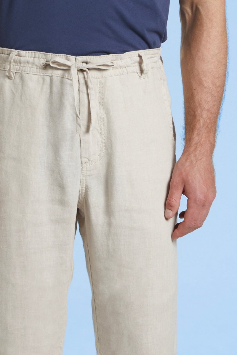 Pantalon en lin avec lien à la taille PALINO - Mat de Misaine