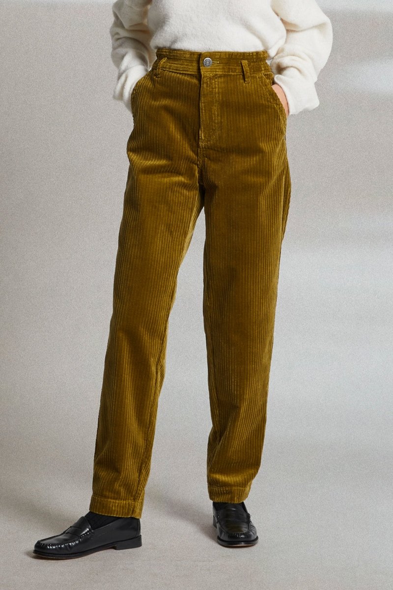 Pantalon en velours jambe arrondie PRONY - Mat de Misaine
