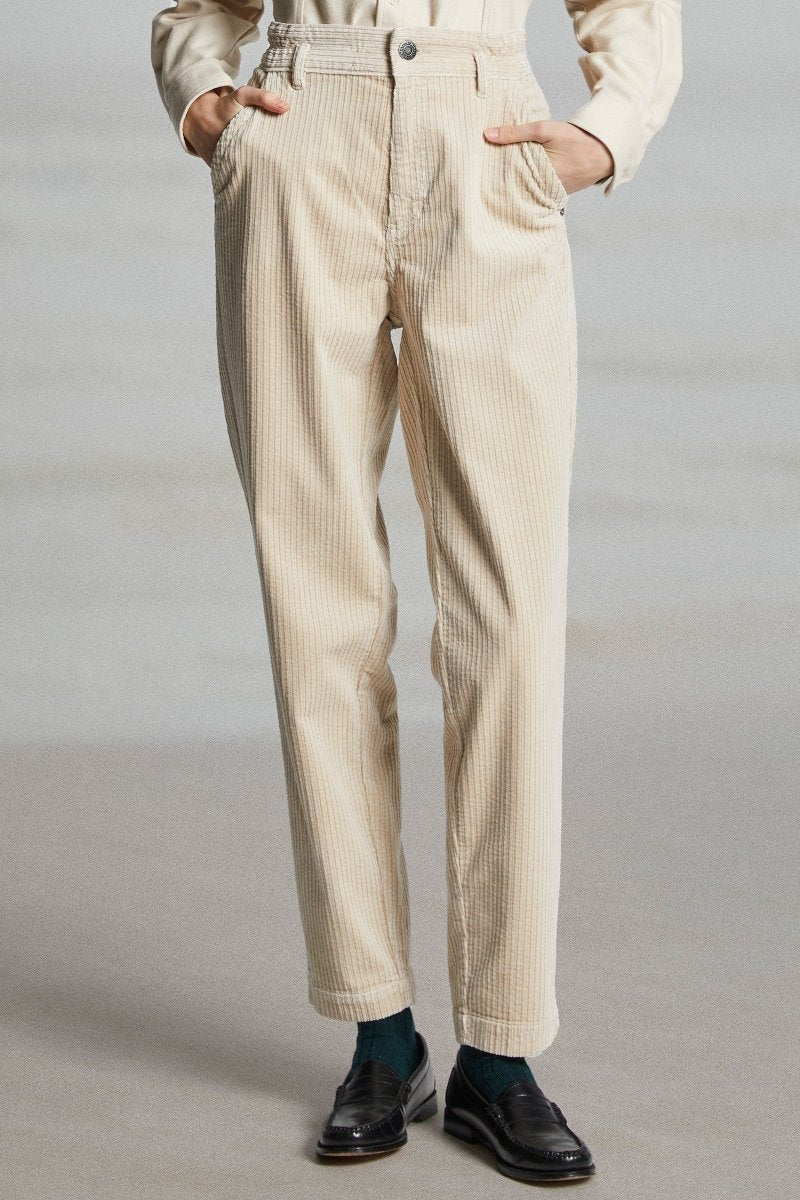 Pantalon en velours jambe arrondie PRONY - Mat de Misaine