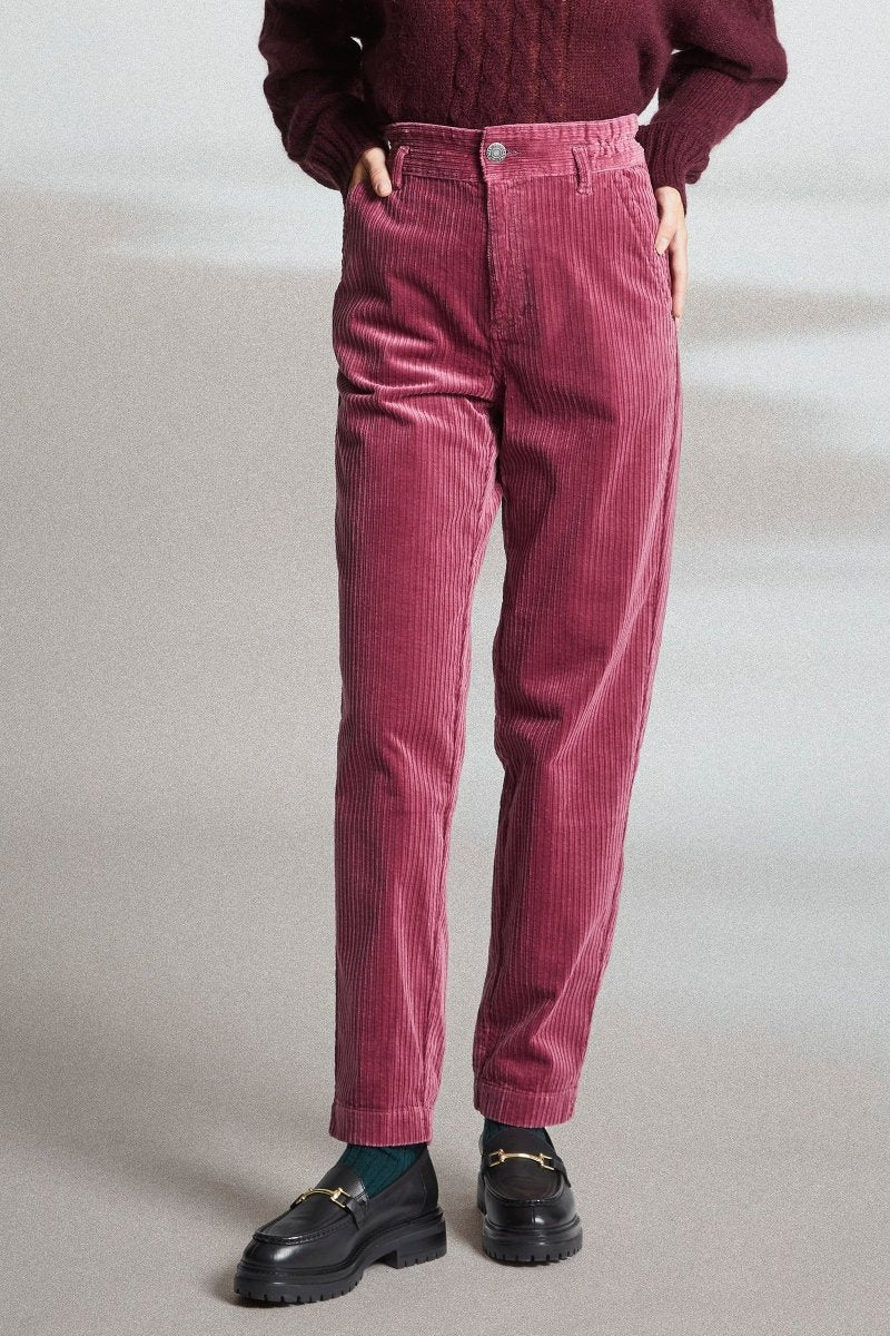 Pantalon en velours jambe arrondie PRONY - Mat de Misaine