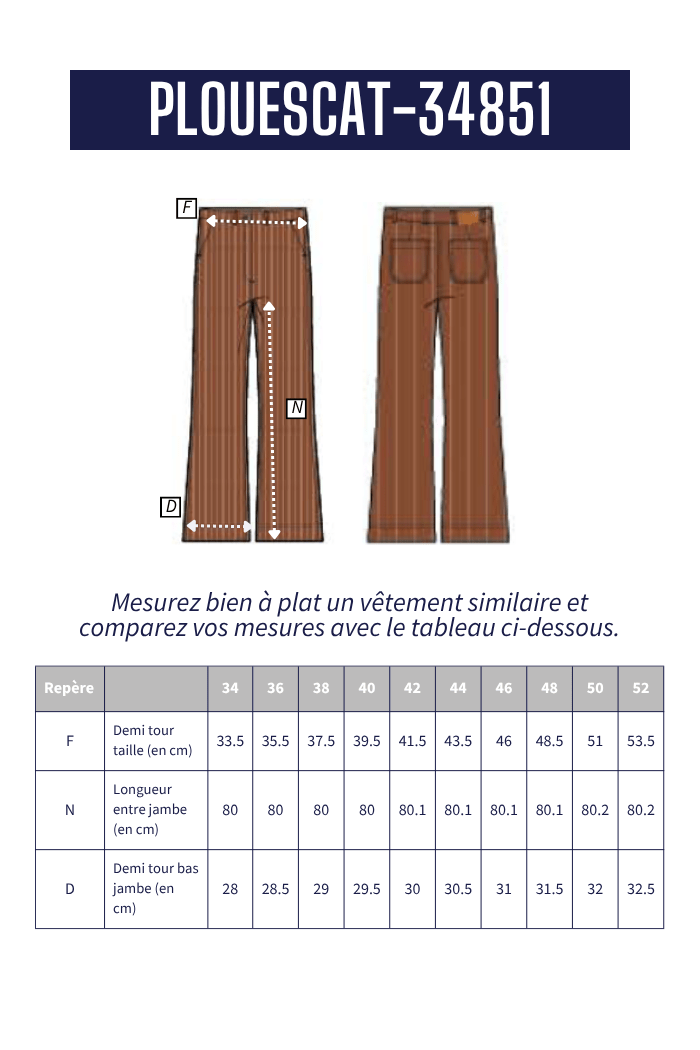 Pantalon en velours PLOUESCAT - Mat de Misaine
