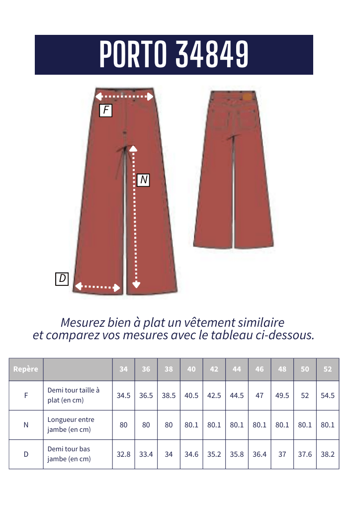 Pantalon large lyocell PORTO. - Mat de Misaine
