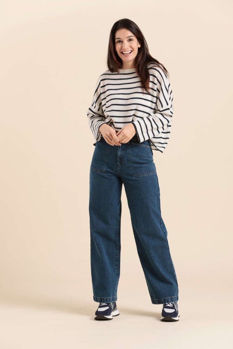 pantalon large POULIGO en denim - Mat de Misaine