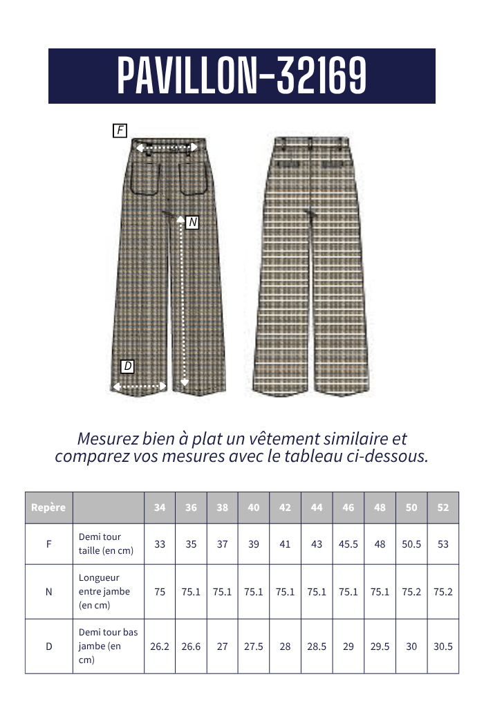 Pantalon pied de poule PAVILLON - Mat de Misaine