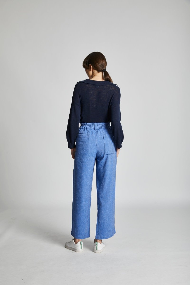 Pantalon taille élastiquée lin et viscose POLDER - Mat de Misaine