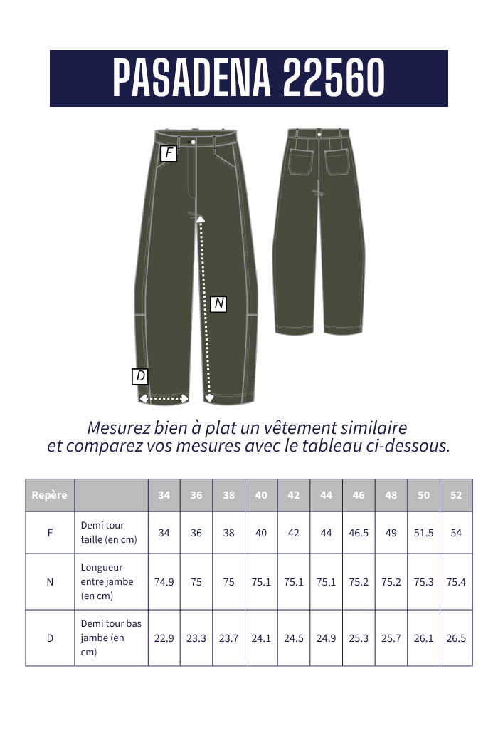 Pantalon taille haute PASADENA - Mat de Misaine