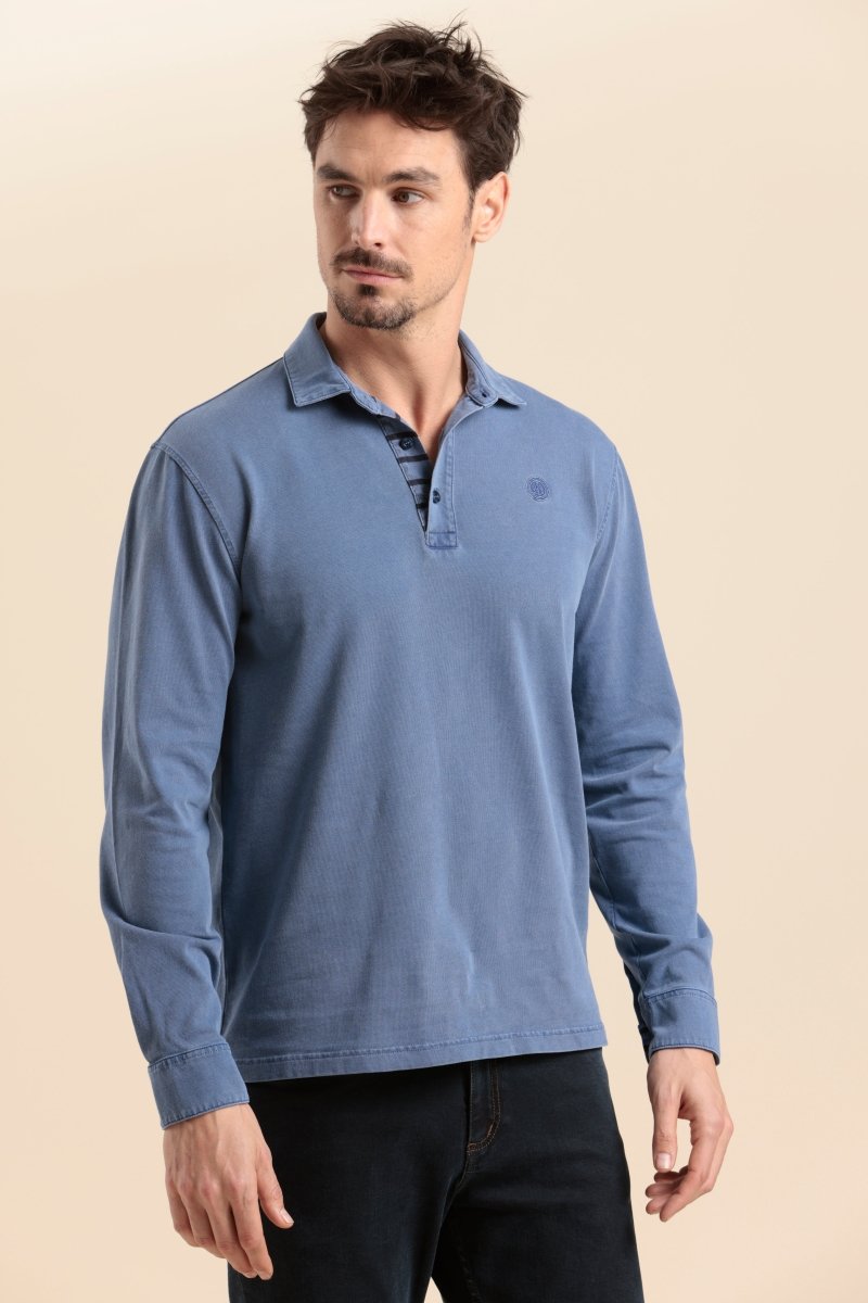 polo manches longues homme coton - Mat de Misaine