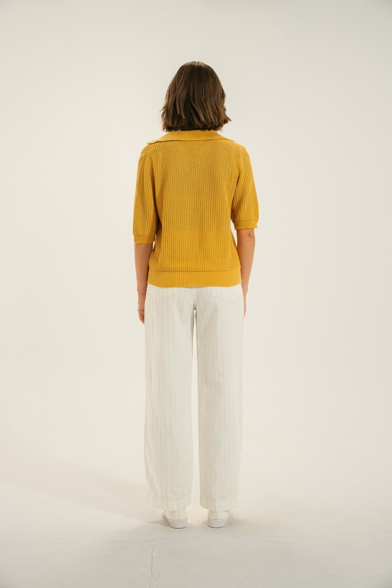 Pull col vareuse tricotage fantaisie TAVIRA - Mat de Misaine