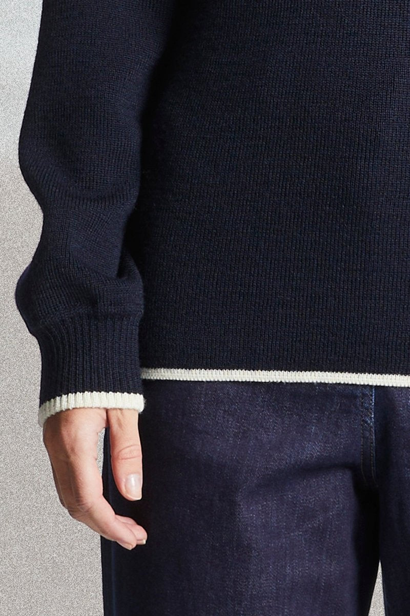 Pull marin boutons épaule TIDES - Mat de Misaine