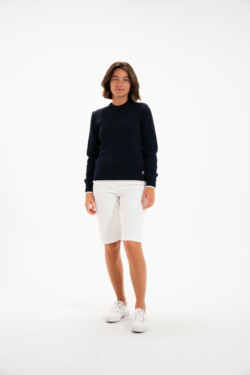 Pull marin MIXTE en laine vierge TIDES - Mat de Misaine
